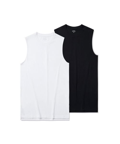 MUSINSA STANDARD(ムシンサスタンダード)の「レイヤードスリーブレストップ_ロング丈2パック(Tシャツ/カットソー・レディース・その他・XS/S/M)」の1枚目の写真
