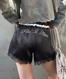 WHO'S WHO gallery | ダブルウエストサテンロゴショーツ(その他パンツ)