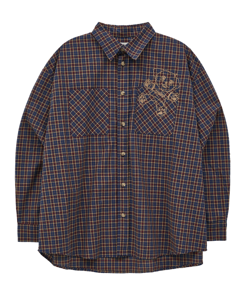 WaiKei(ワイケイ)の「マルチーズ刺繍チェックシャツ 4 COLOR(シャツ/ブラウス・レディース・バーガンディー/ブラウン/グリーン/ブルー・3/2/1)」の11枚目の写真