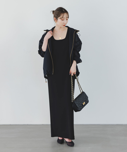 Noble（ノーブル）の「《追加》コンフォートジャージー2WAYワンピース（ワンピース・レディース・モカ/ブラック・36/38）」の7枚目の写真