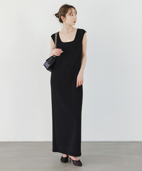 Noble（ノーブル）の「《追加》コンフォートジャージー2WAYワンピース（ワンピース・レディース・モカ/ブラック・36/38）」の9枚目の写真