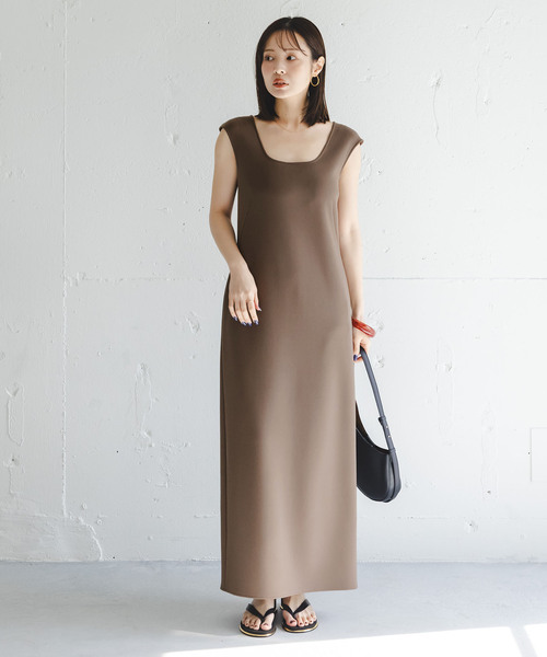 Noble（ノーブル）の「《追加》コンフォートジャージー2WAYワンピース（ワンピース・レディース・モカ/ブラック・36/38）」の13枚目の写真