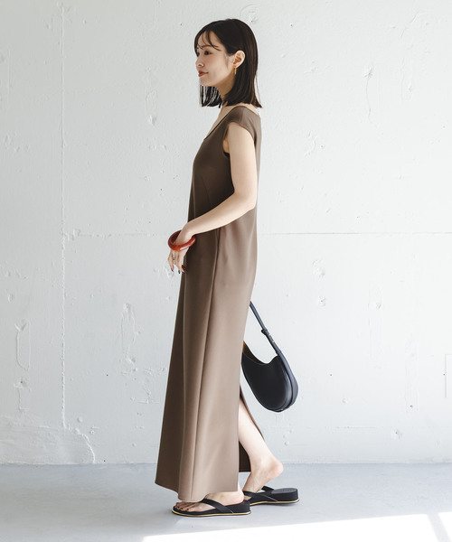 Noble（ノーブル）の「《追加》コンフォートジャージー2WAYワンピース（ワンピース・レディース・モカ/ブラック・36/38）」の14枚目の写真