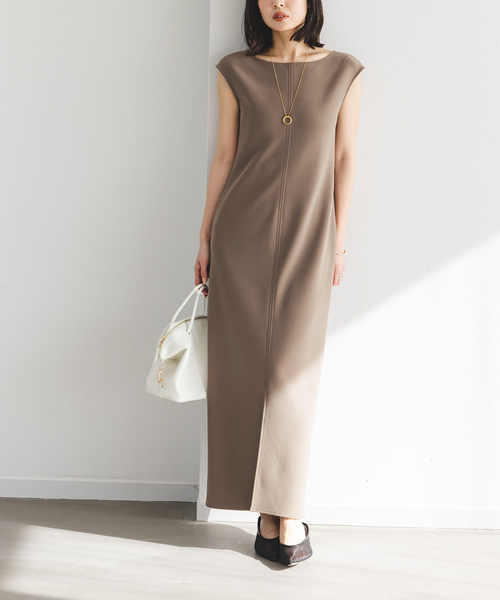 Noble（ノーブル）の「《追加》コンフォートジャージー2WAYワンピース（ワンピース・レディース・モカ/ブラック・36/38）」の16枚目の写真