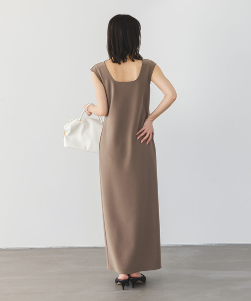 Noble（ノーブル）の「コンフォートジャージー2WAYワンピース（ワンピース・レディース・モカ/ブラック・36/38）」の3枚目の写真