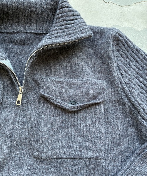 SHAGGIE（シャギー）の「スタンドカラーハイネックジップニット（カーディガン/ボレロ・レディース・ホワイト/グリーン/グレー・FREE）」の18枚目の写真