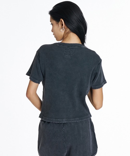 DC(ディーシー)の「DC/ディーシー 半袖 Tシャツ ワンポイント ロゴ LST262306(Tシャツ/カットソー・レディース・ブラック/スミクロ/ウッドランド/ピンク/ホワイト/ヘザーグレー・M/S)」の13枚目の写真