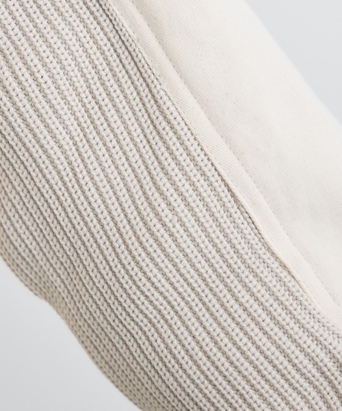 KATHARINE ROSS（キャサリンロス）の「【PILLINI/ピリーニ】ニットドッキングデニムブルゾン（デニムジャケット・レディース・ブルー/アイボリー・FREE）」の11枚目の写真