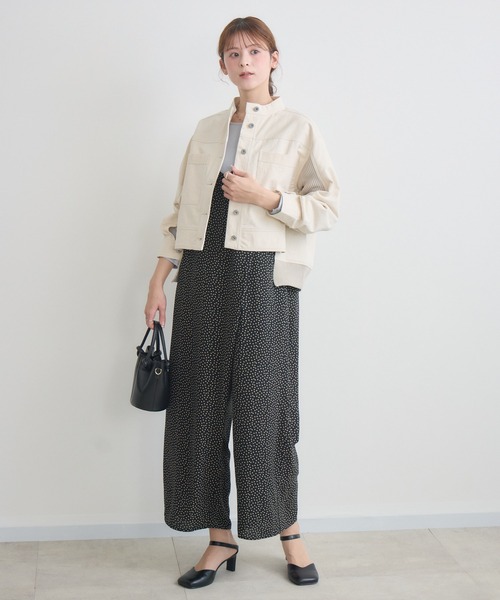 KATHARINE ROSS（キャサリンロス）の「【PILLINI/ピリーニ】ニットドッキングデニムブルゾン（デニムジャケット・レディース・ブルー/アイボリー・FREE）」の5枚目の写真