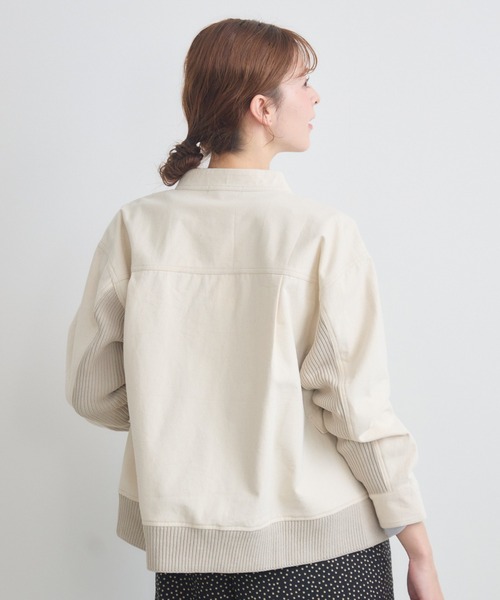 KATHARINE ROSS（キャサリンロス）の「【PILLINI/ピリーニ】ニットドッキングデニムブルゾン（デニムジャケット・レディース・ブルー/アイボリー・FREE）」の10枚目の写真