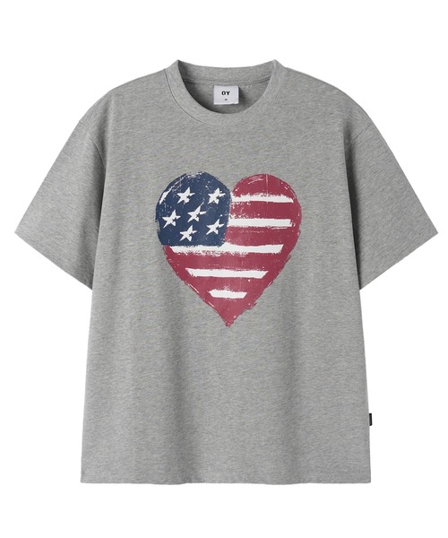 OY(オーワイ)の「『OY/オーワイ』AMERICAN HEART PRINT TEE/アメリカンハートTシャツ(Tシャツ/カットソー・メンズ・ホワイト/グレー・L/M/S)」の18枚目の写真