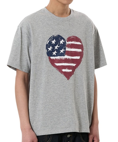 OY(オーワイ)の「『OY/オーワイ』AMERICAN HEART PRINT TEE/アメリカンハートTシャツ(Tシャツ/カットソー・メンズ・ホワイト/グレー・L/M/S)」の10枚目の写真