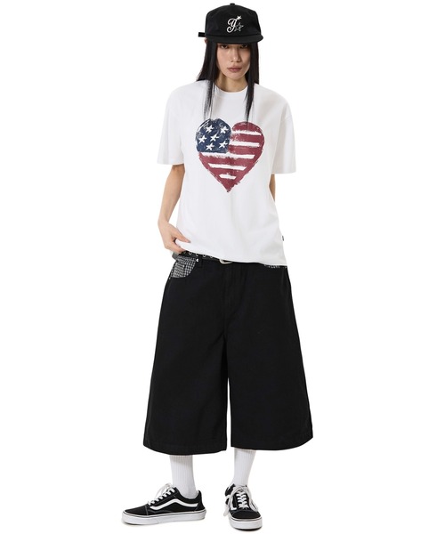 OY(オーワイ)の「『OY/オーワイ』AMERICAN HEART PRINT TEE/アメリカンハートTシャツ(Tシャツ/カットソー・メンズ・ホワイト/グレー・L/M/S)」の6枚目の写真