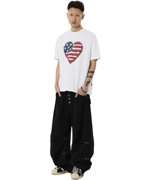 OY(オーワイ)の「『OY/オーワイ』AMERICAN HEART PRINT TEE/アメリカンハートTシャツ(Tシャツ/カットソー・メンズ・ホワイト/グレー・L/M/S)」の8枚目の写真