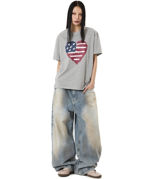 OY(オーワイ)の「『OY/オーワイ』AMERICAN HEART PRINT TEE/アメリカンハートTシャツ(Tシャツ/カットソー・メンズ・ホワイト/グレー・L/M/S)」の13枚目の写真
