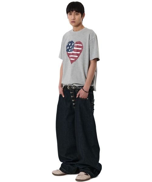 OY(オーワイ)の「『OY/オーワイ』AMERICAN HEART PRINT TEE/アメリカンハートTシャツ(Tシャツ/カットソー・メンズ・ホワイト/グレー・L/M/S)」の15枚目の写真