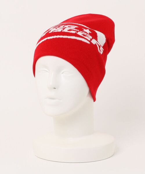 Revo.（レボ）の「英字ロゴ ジャガード ビーニー ニット帽（ニットキャップ/ビーニー・レディース・レッド/ネイビー/ブラック・FREE）」の3枚目の写真