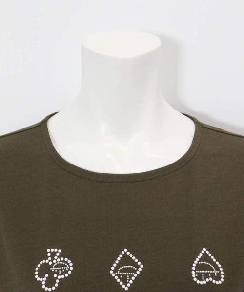 Picone CLUB(ピッコーネクラブ)の「バックボーダー切替冷感チュニック(Tシャツ/カットソー・レディース・カーキ/ブラック/ネイビー・13号/11号/9号)」の10枚目の写真