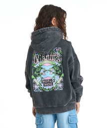 DC SHOES（ディーシーシューズ）の「DC SHOES キッズ 26 KD DOUBLE SKULL P パーカー フーディ【2026年春夏モデル】/袖プリント・バックプリントプルオーバーパーカー（パーカー）」