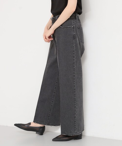 THE SHOP TK （ザ ショップ ティーケー ）の「AIBO DENIM ワイド（デニムパンツ・レディース・ブラック/ネイビー/ライトブルー・11/12/13/14）」の7枚目の写真