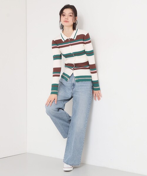 THE SHOP TK （ザ ショップ ティーケー ）の「AIBO DENIM ワイド（デニムパンツ・レディース・ブラック/ネイビー/ライトブルー・11/12/13/14）」の10枚目の写真