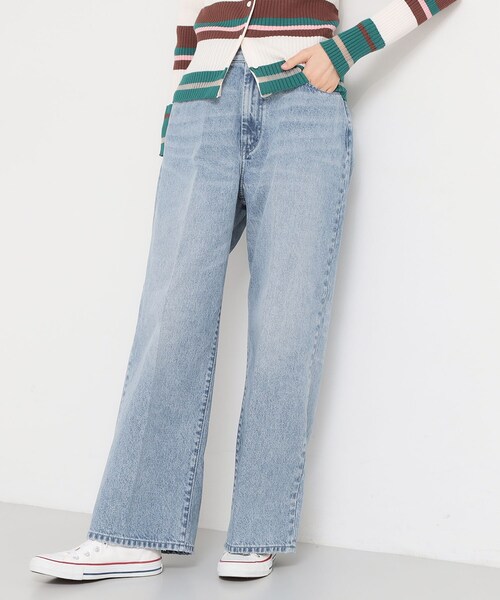 THE SHOP TK （ザ ショップ ティーケー ）の「AIBO DENIM ワイド（デニムパンツ・レディース・ブラック/ネイビー/ライトブルー・11/12/13/14）」の11枚目の写真
