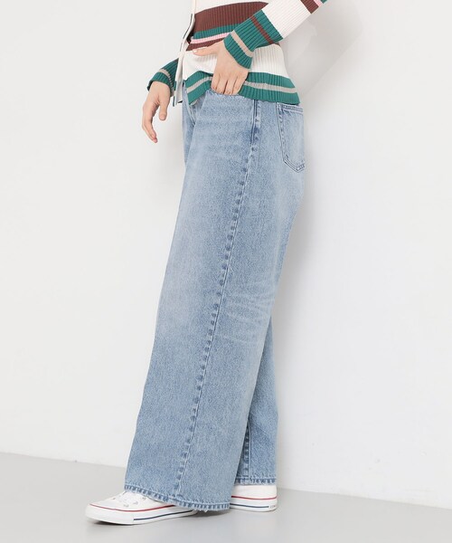 THE SHOP TK （ザ ショップ ティーケー ）の「AIBO DENIM ワイド（デニムパンツ・レディース・ブラック/ネイビー/ライトブルー・11/12/13/14）」の12枚目の写真