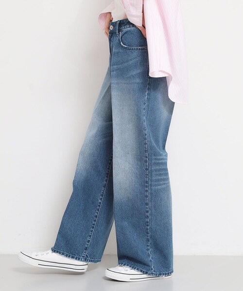 THE SHOP TK （ザ ショップ ティーケー ）の「AIBO DENIM ワイド（デニムパンツ・レディース・ブラック/ネイビー/ライトブルー・11/12/13/14）」の15枚目の写真