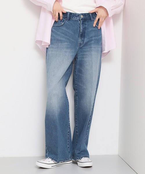 THE SHOP TK （ザ ショップ ティーケー ）の「AIBO DENIM ワイド（デニムパンツ・レディース・ブラック/ネイビー/ライトブルー・11/12/13/14）」の16枚目の写真