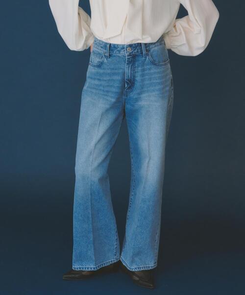 THE SHOP TK （ザ ショップ ティーケー ）の「AIBO DENIM ワイド（デニムパンツ・レディース・ブラック/ネイビー/ライトブルー・11/12/13/14）」の3枚目の写真