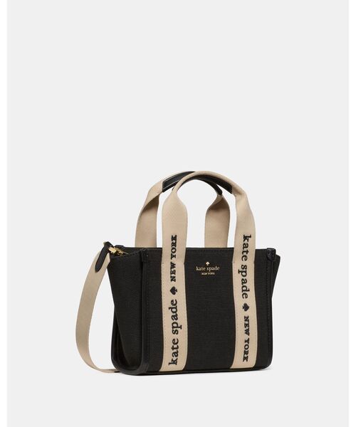 kate spade new york（ケイトスペード ニューヨーク）の「キップ キャンバス ミニ トート（ショルダーバッグ・レディース・ブラック・ONESIZE）」の4枚目の写真