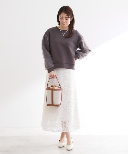 Reflect（リフレクト）の「【ショルダー付き】バケット型ワンショルダーバッグ（ショルダーバッグ・レディース・キャメル/ネイビー・00）」の4枚目の写真