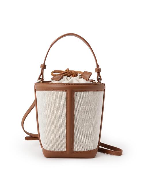 Reflect（リフレクト）の「【ショルダー付き】バケット型ワンショルダーバッグ（ショルダーバッグ・レディース・キャメル/ネイビー・00）」の5枚目の写真