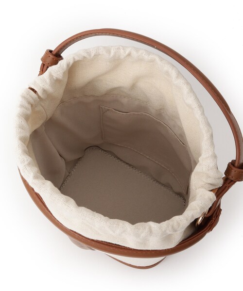 Reflect（リフレクト）の「【ショルダー付き】バケット型ワンショルダーバッグ（ショルダーバッグ・レディース・キャメル/ネイビー・00）」の6枚目の写真