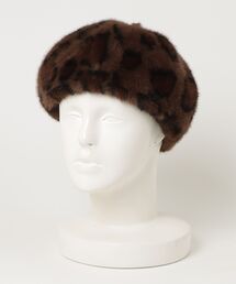 HIKA｜ヒカのハンチング/ベレー帽（ブラウン/茶色系・フェイクファー