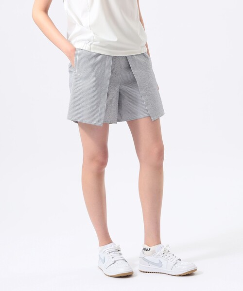 BEAMS GOLF(ビームスゴルフ)の「ORANGE LABEL / クールマックス(R)サッカー ストレッチ ラップ ショートパンツ(吸水速乾)(その他パンツ・レディース・グレー/グリーン/その他1・SMALL/MEDIUM/LARGE)」の1枚目の写真