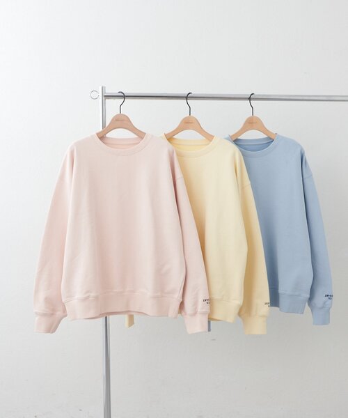 セール】【ユニセックス】ワンポイント刺繍カラースウェット