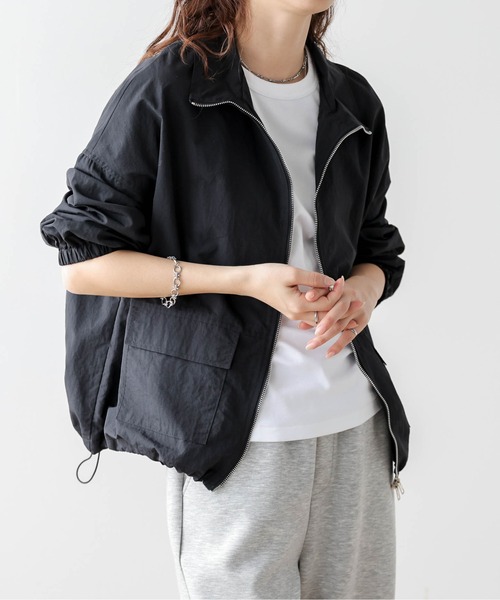 セール】スタンドカラー ダブルジップジャケット（ミリタリー