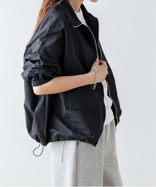 セール】スタンドカラー ダブルジップジャケット（ミリタリー