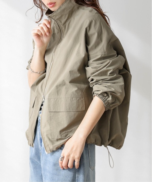 AMELY（エミリー）の「スタンドカラー ダブルジップジャケット（ミリタリージャケット・レディース・オリーブ/ブラック/ベージュ・フリー）」の18枚目の写真