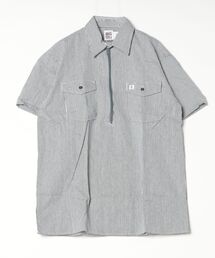 BIG BILL（ビッグビル）の「【T18】【BIGBILL/ビッグビル】ZIP UP HICKORY SHORT SLEEVE SHIRT BB183S（シャツ/ブラウス）」