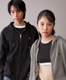 【ユニセックス】ロングスリーブモノグラムテリーフルジップパーカ