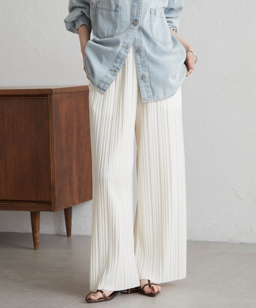 RANAN（ラナン）の「【セルフカットOK】セミワイドプリーツイージーパンツ（その他パンツ・レディース・ブラック系その他/ブラック/チャコール/ベージュ/ホワイト・LL/3L/S/M/L）」の11枚目の写真