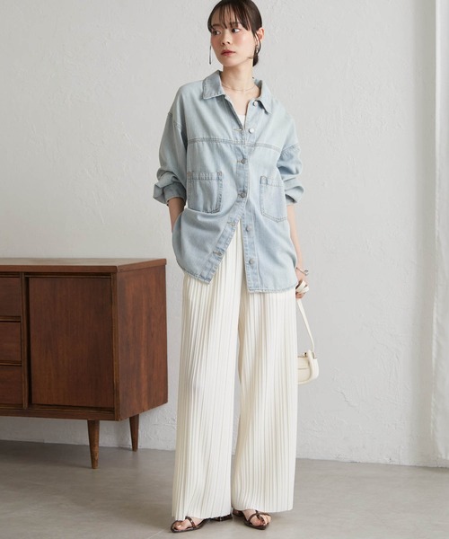 RANAN（ラナン）の「【セルフカットOK】セミワイドプリーツイージーパンツ（その他パンツ・レディース・ブラック系その他/ブラック/チャコール/ベージュ/ホワイト・LL/3L/S/M/L）」の13枚目の写真