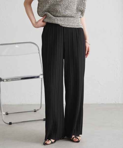 RANAN（ラナン）の「【セルフカットOK】セミワイドプリーツイージーパンツ（その他パンツ・レディース・ブラック系その他/ブラック/チャコール/ベージュ/ホワイト・LL/3L/S/M/L）」の16枚目の写真