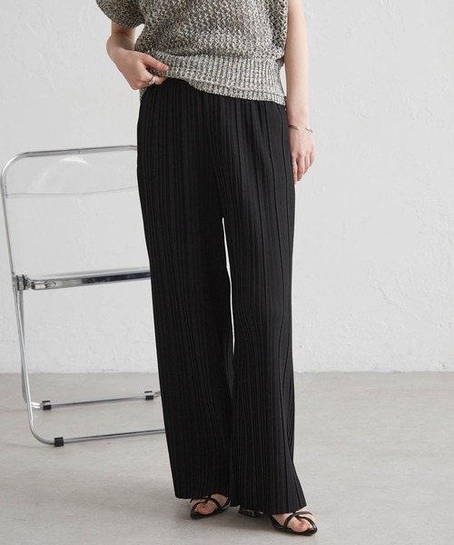 RANAN（ラナン）の「【セルフカットOK】セミワイドプリーツイージーパンツ（その他パンツ・レディース・ブラック系その他/ブラック/チャコール/ベージュ/ホワイト・LL/3L/S/M/L）」の20枚目の写真