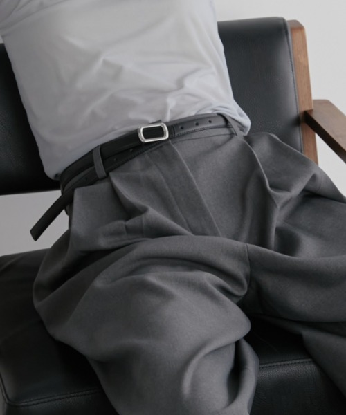 Aunt Marie's（アントマリーズ）の「スクエアバックルレザーベルト/本革（ベルト・レディース・ブラック/ベージュ・FREE）」の12枚目の写真