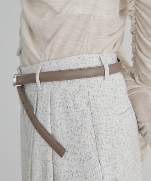 Aunt Marie's（アントマリーズ）の「スクエアバックルレザーベルト/本革（ベルト・レディース・ブラック/ベージュ・FREE）」の16枚目の写真