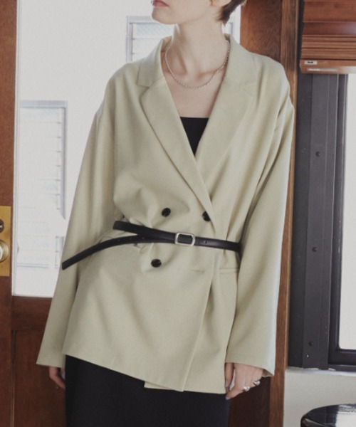 Aunt Marie's（アントマリーズ）の「スクエアバックルレザーベルト/本革（ベルト・レディース・ブラック/ベージュ・FREE）」の8枚目の写真