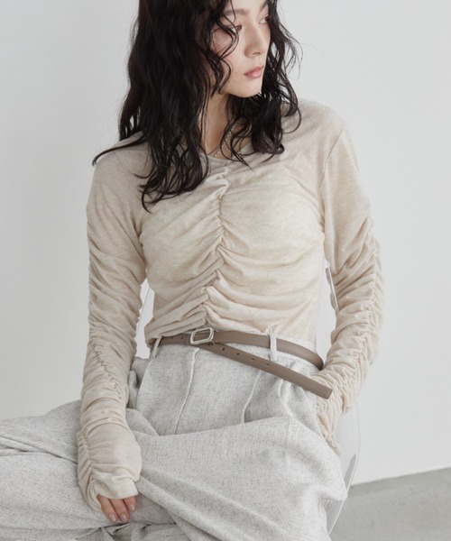 Aunt Marie's（アントマリーズ）の「スクエアバックルレザーベルト/本革（ベルト・レディース・ブラック/ベージュ・FREE）」の19枚目の写真